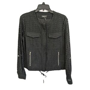 DKNY Bomber Jacket Small NEW Women Lightweight Coat nwot Pockets zipper black